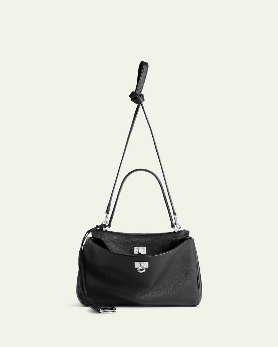 Rodeo Small Grained Leather Top-Handle Bag